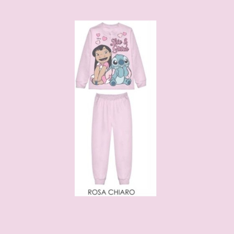 Pigiama bambina in cotone felpato DY50A3555 STITCH SABOR