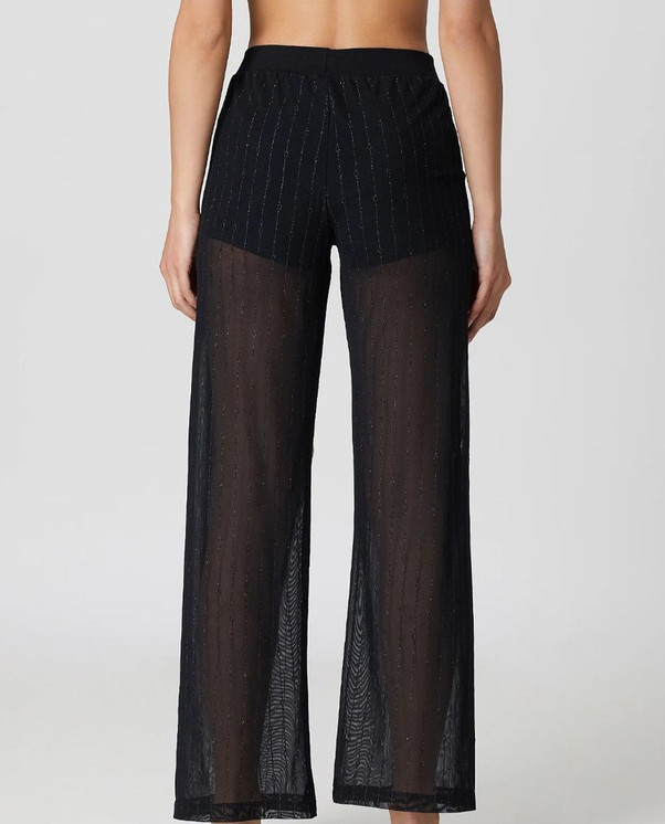 Pantalone in tulle trasparente e glitter con culotte 4826 Moda JADEA