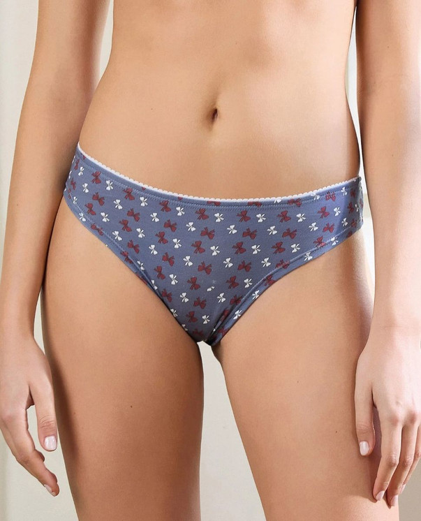 6 Pezzi Brasiliana Donna in cotone elasticizzato fantasia mista 6550 Jadea