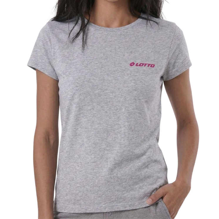 Lotto Shirt Donna Manica Corta in Cotone con Logo Lotto - Art. LA1011