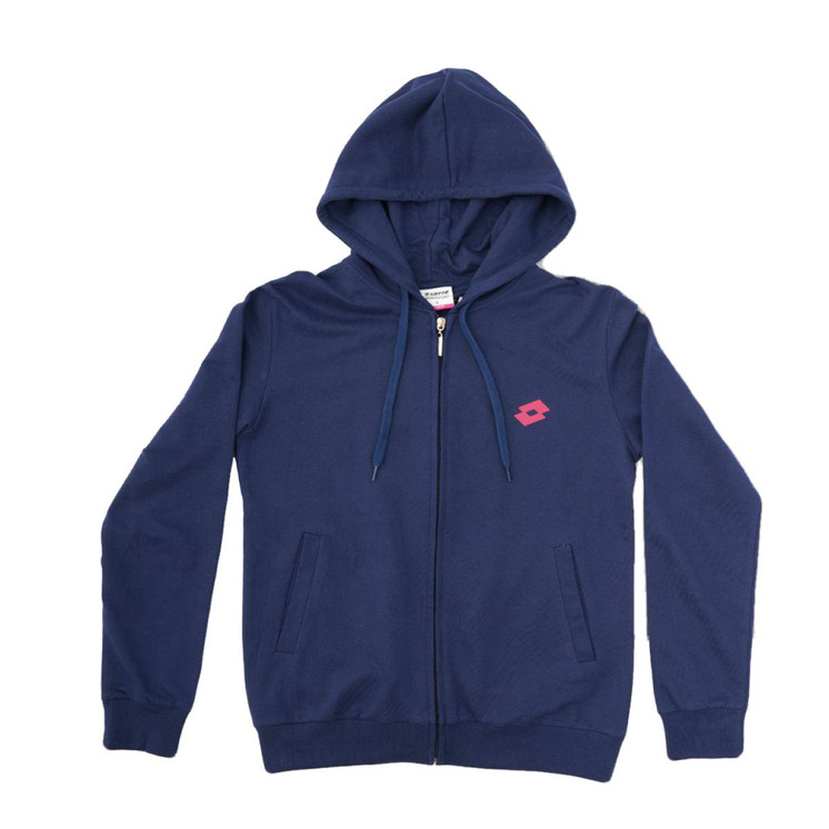 Maglia Donna Full Zip Cappuccio Manica Lunga Lotto LA1019 in Cotone