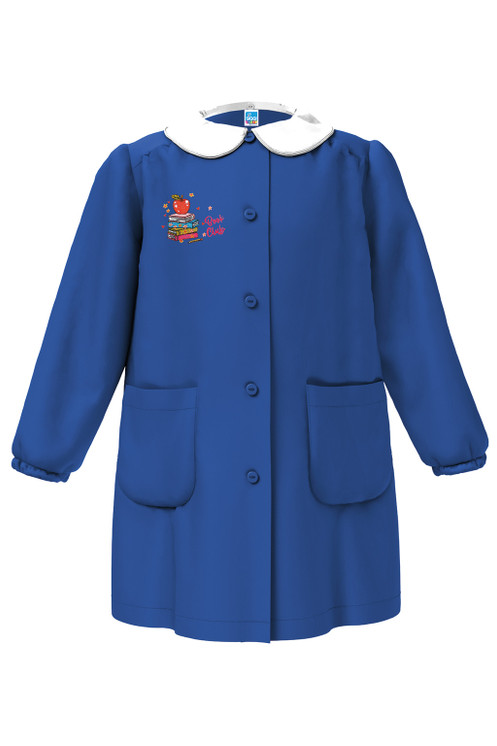 Siggi 33GR4365 Grembiule Scuola Elementare Bambina Blu Con Bottoni Frontali