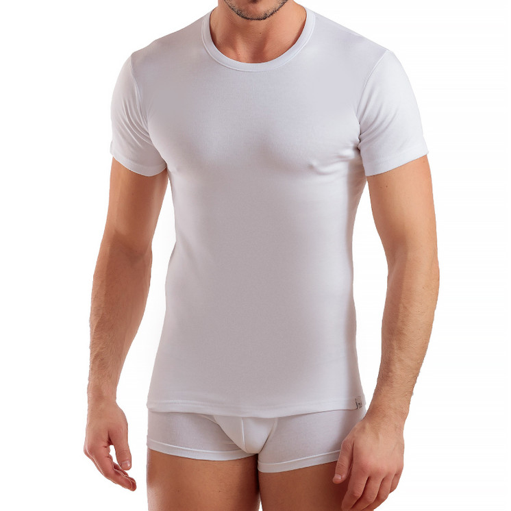 Enrico Coveri ET1200 Maglia Uomo Girocollo Manica Corta Caldo Cotone - 3 Pz