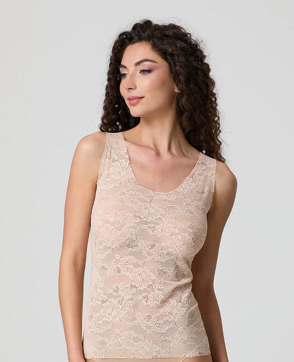 Canotta donna pizzo taglio laser spalla larga 8024 Jadea