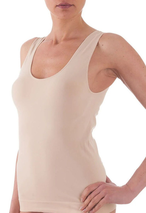 Bellissima Canotta donna spalla larga in microfibra elasticizzata 053 Amy
