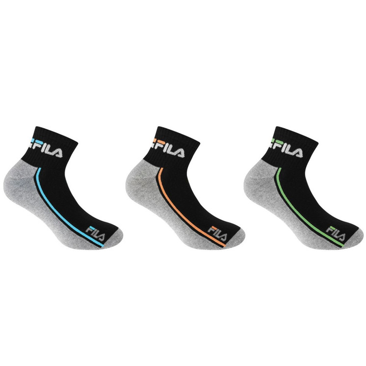 Fila (3 paia) Calze Fitness Corte in Cotone Unisex  F9806