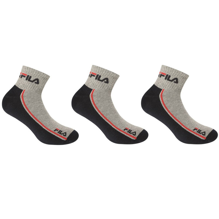Fila (3 paia) Calze Fitness Corte in Cotone Unisex  F9806