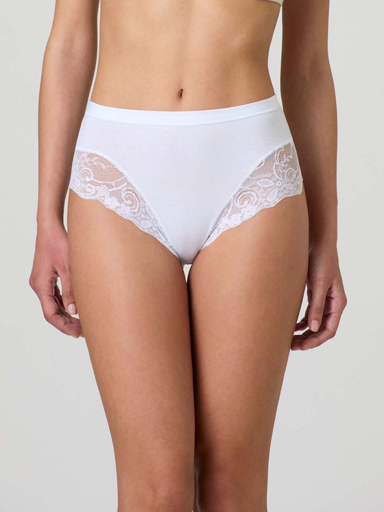 6 Pezzi Slip Donna Jadea 521 in Cotone con bordi in Pizzo