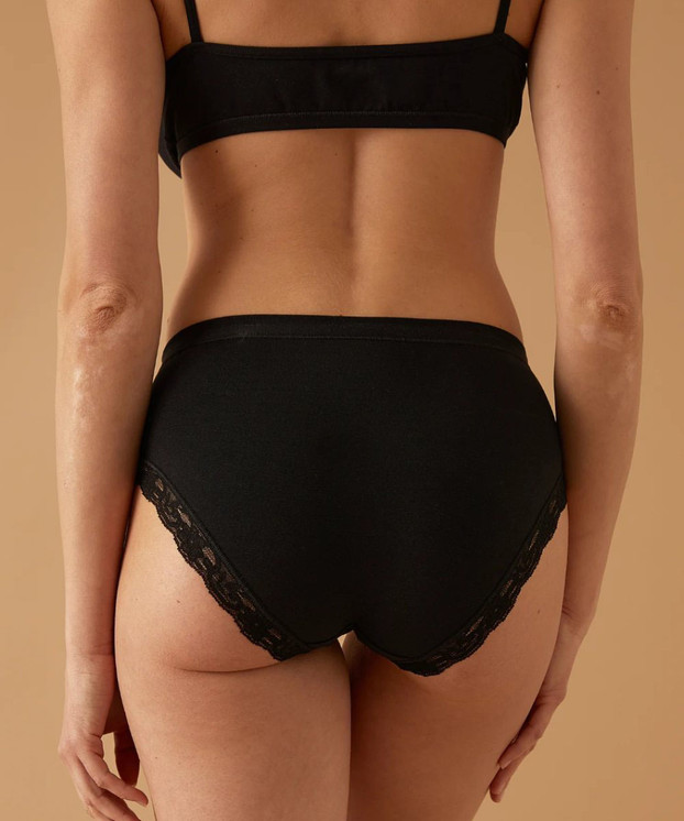6 Pezzi Slip Donna Jadea 532 in Cotone con bordi in Pizzo