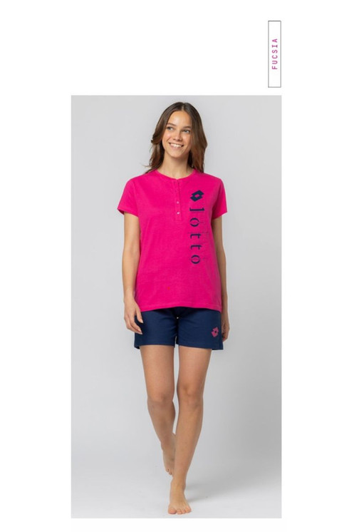 LOTTO Pigiama donna in cotone estivo mezza manica LP5242