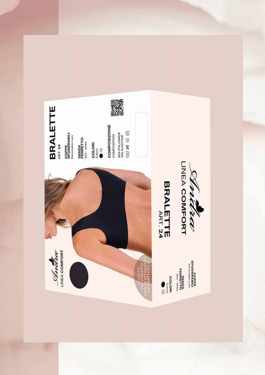 Andra Bralette Donna senza ferretto e coppe sfoderabili Linea comfort 24