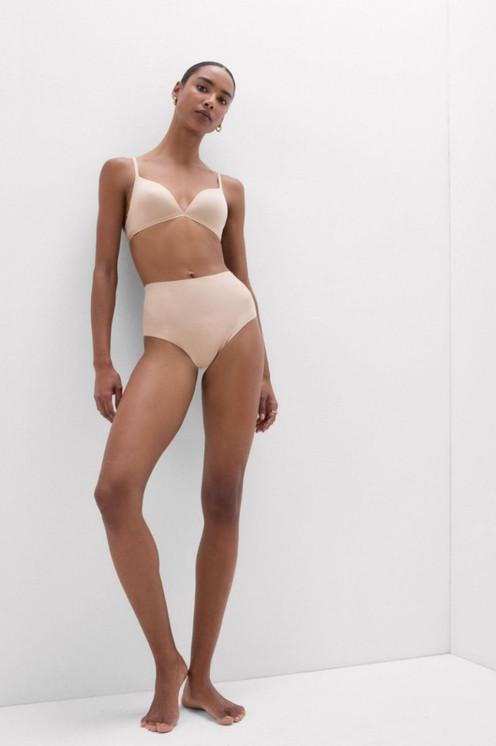 JADEA (3 pezzi) 8025 Perizoma Donna taglio laser vita alta invisibile in cotone
