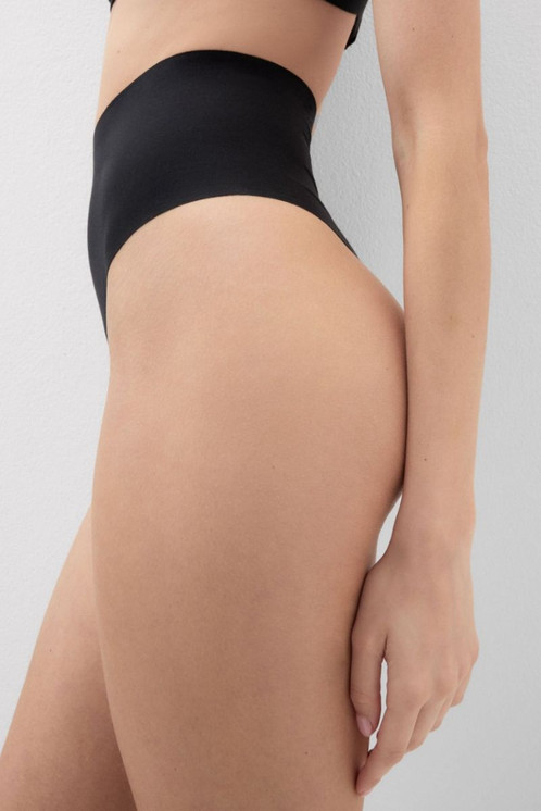 JADEA (3 pezzi) 8025 Perizoma Donna taglio laser vita alta invisibile in cotone