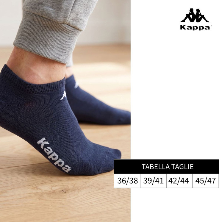 kAPPA (6 Paia) Minicalza Unisex Fantasmino Jersey di Cotone. Ideale per lo Sport K006