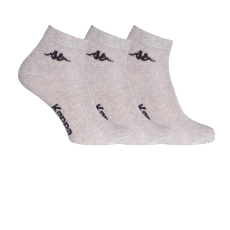 3 Paia Calza Corta Unisex Kappa K004 in Jersey di Cotone. Ideale per lo Sport