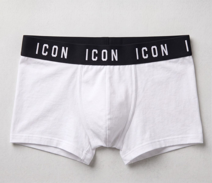 Icon (3 pezzi) Boxer ragazzo in cotone elasticizzato con logo a contrasto 001733