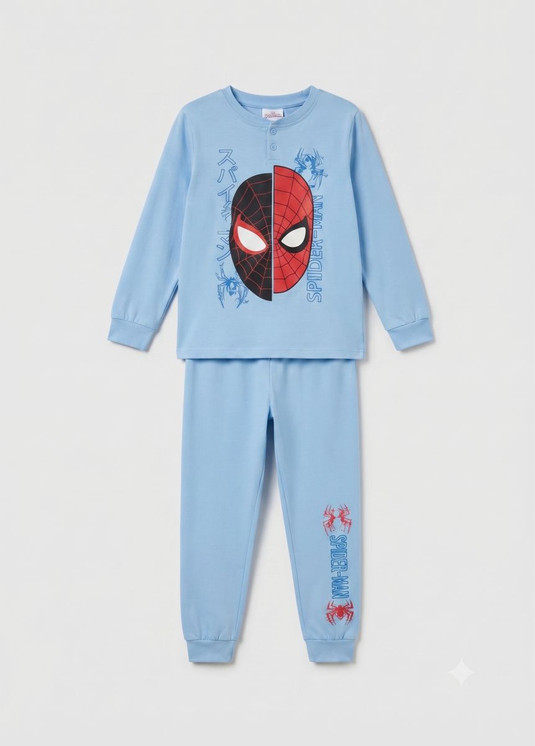 SPIDERMAN Pigiama bambino manica lunga in cotone interlock MV40M7812 SABOR