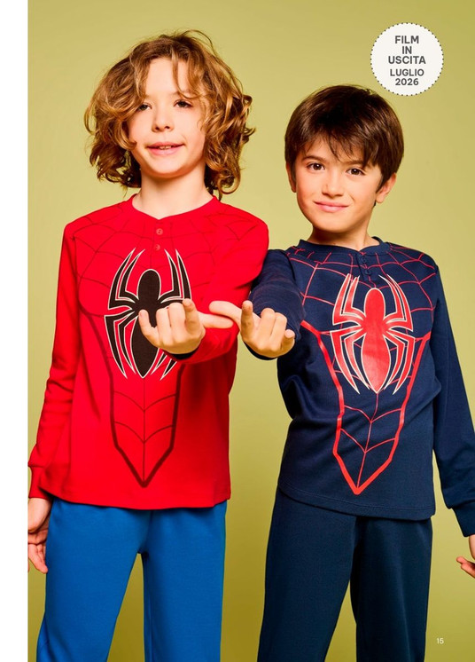 SPIDERMAN Pigiama bambino manica lunga in cotone interlock MV40M7801 SABOR