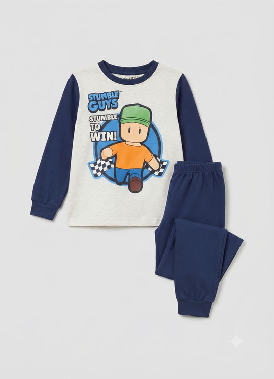 STUMBLE GUYS Pigiama bambino manica lunga in cotone interlock SG40M7810