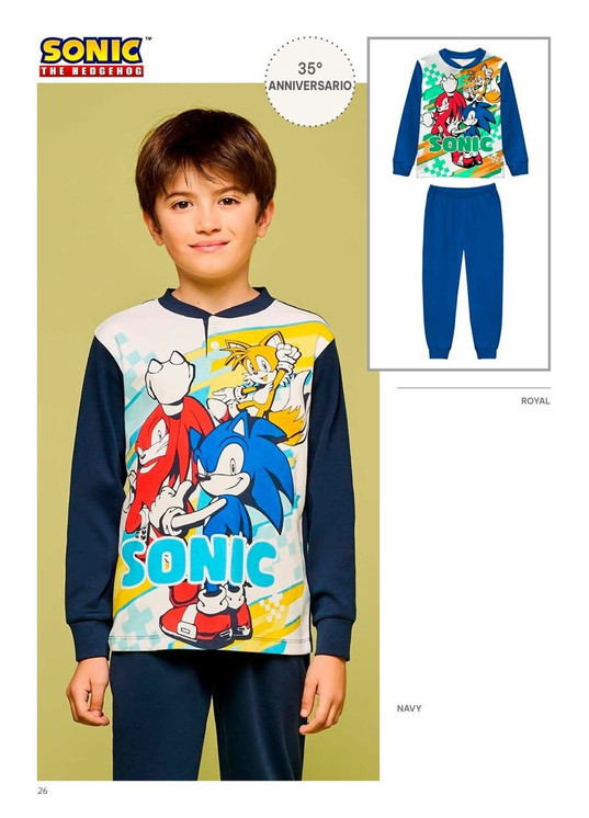 SONIC Pigiama bambino manica lunga in cotone interlock SC40G4908