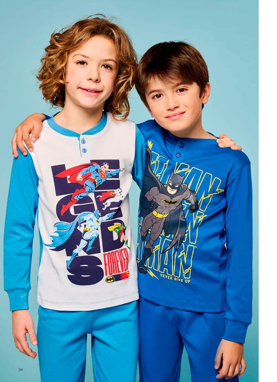BATMAN Pigiama bambino manica lunga in cotone interlock DC40Z0407