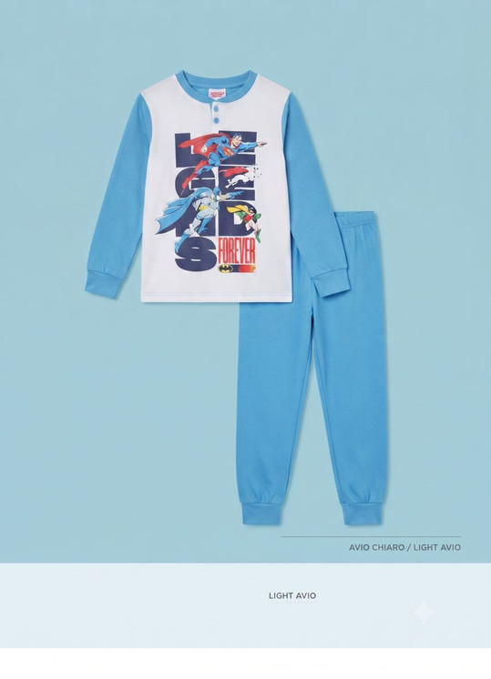 BATMAN Pigiama bambino manica lunga in cotone interlock DC40Z0407 SABOR