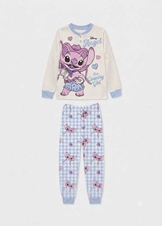 STITCH Pigiama bambina manica lunga in cotone interlock DY50L8958