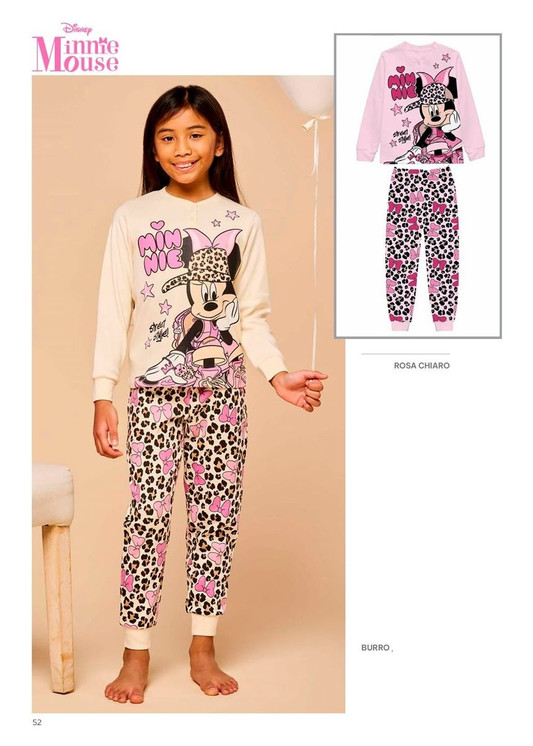 MINNIE Pigiama bambina manica lunga in cotone interlock DY50L8952