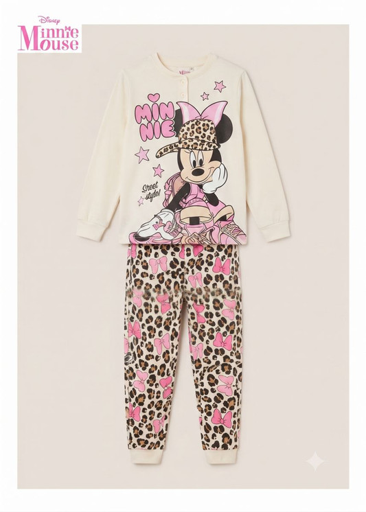 MINNIE Pigiama bambina manica lunga in cotone interlock DY50L8952