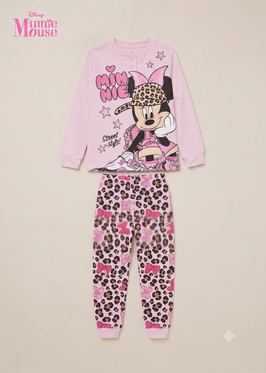 MINNIE Pigiama bambina manica lunga in cotone interlock DY50L8952