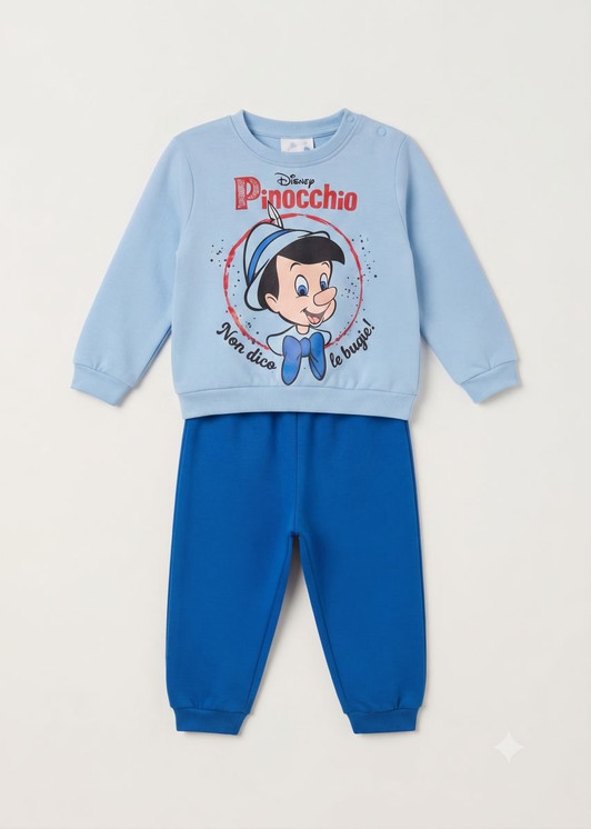 PINOCCHIO Pigiama neonato manica lunga in cotone interlock DY32U0214