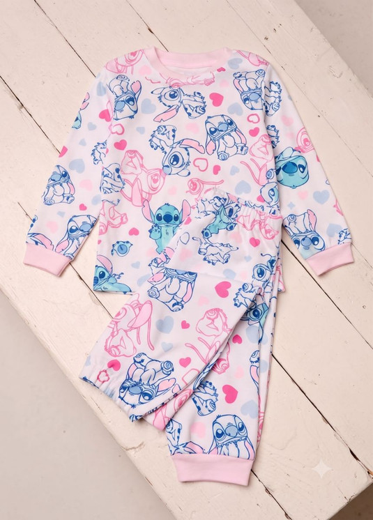 STITCH Pigiama neonata manica lunga in cotone interlock DY32K9132