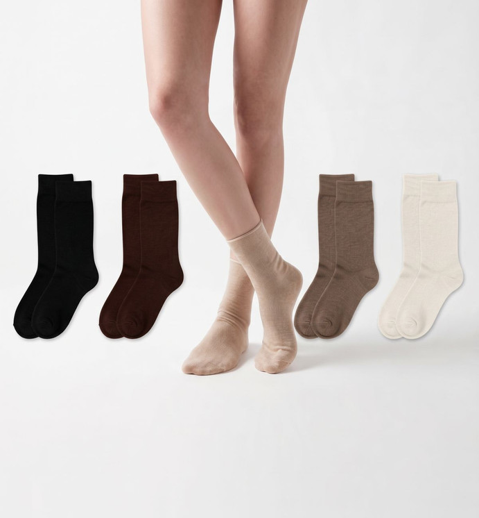 Jadea 6 Paia Calzini Donna Taglio Laser in Misto Cashmere JCB808