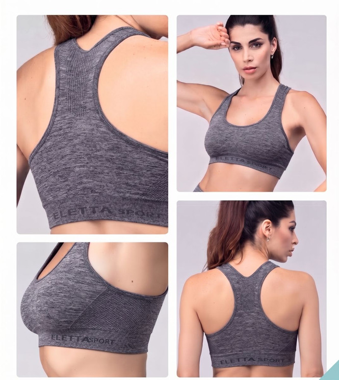 Eletta Milano Top Sportivo Donna Seamless in Microfibra EL-F121
