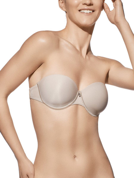 Creaciones Selene Magdalena Reggiseno a Fascia Donna con Ferretto e Dorsale Trasparente