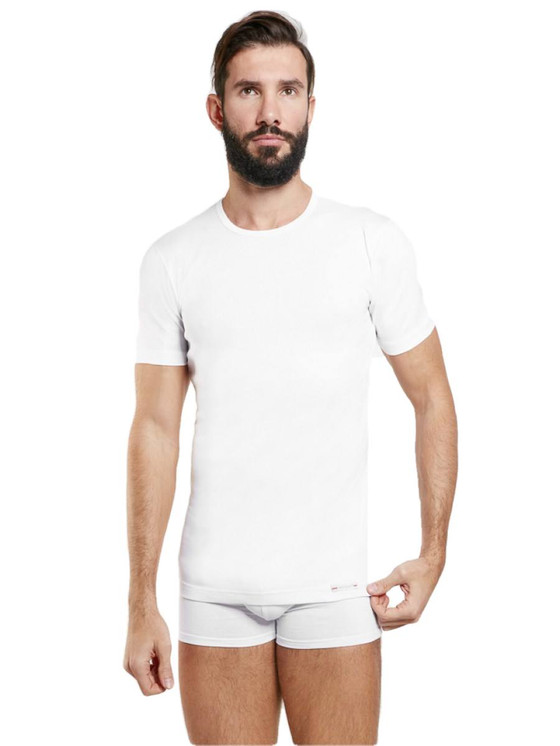 3 Pezzi T-Shirt Uomo Girocollo Mezza Manica Nottingham TM1600 in Cotone Costina