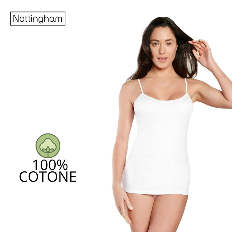 3 Pezzi Canottiera Donna Spalla Stretta Nottingham VS4014W Spalla Stretta