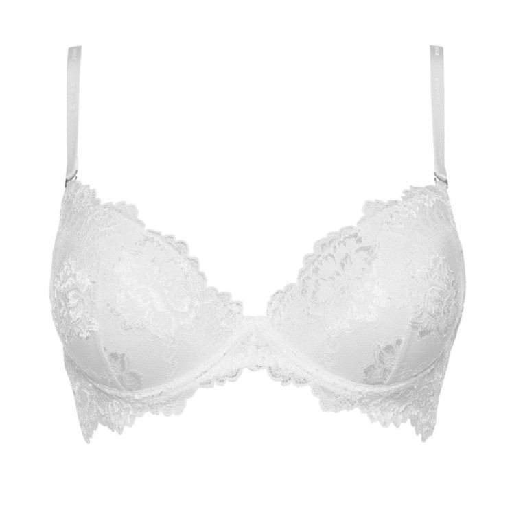 Reggiseno Donna Lormar Prestig Push up Balconcino in Pizzo con Ferretto- Coppa B