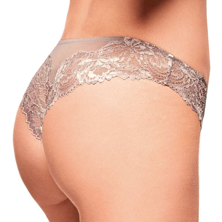 Brasiliana Donna Lormar Saten interamente in Pizzo Frastagliato e Tulle
