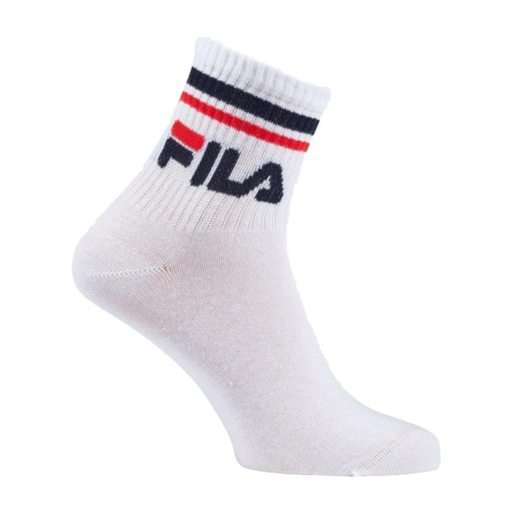 6 Paia Calzino Sportivo Bambino con Logo Fila F8338 in Cotone