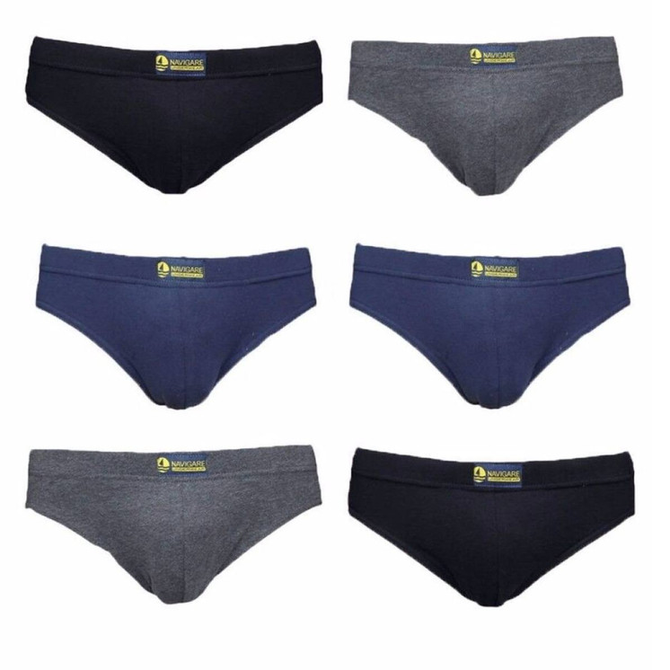Navigare 574 (6 pezzi) Slip Uomo in Cotone Elasticizzato con Elastico Interno - Offerta Multipack