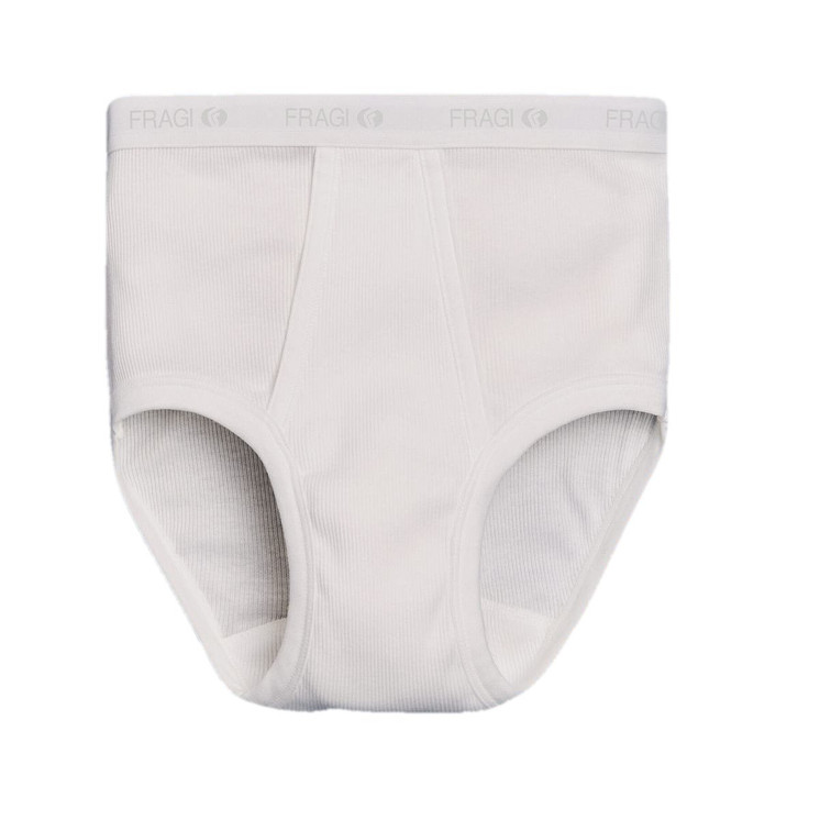 2  Slip Uomo Alto con Apertura Fragi Anthony Elastico Esterno in Cotone Naturale