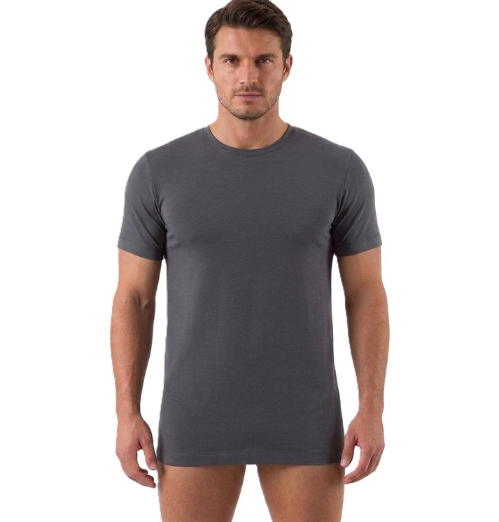 Issimo 250 Maglia Uomo Mezza Manica Girocollo  in Microfibra Elasticizzata