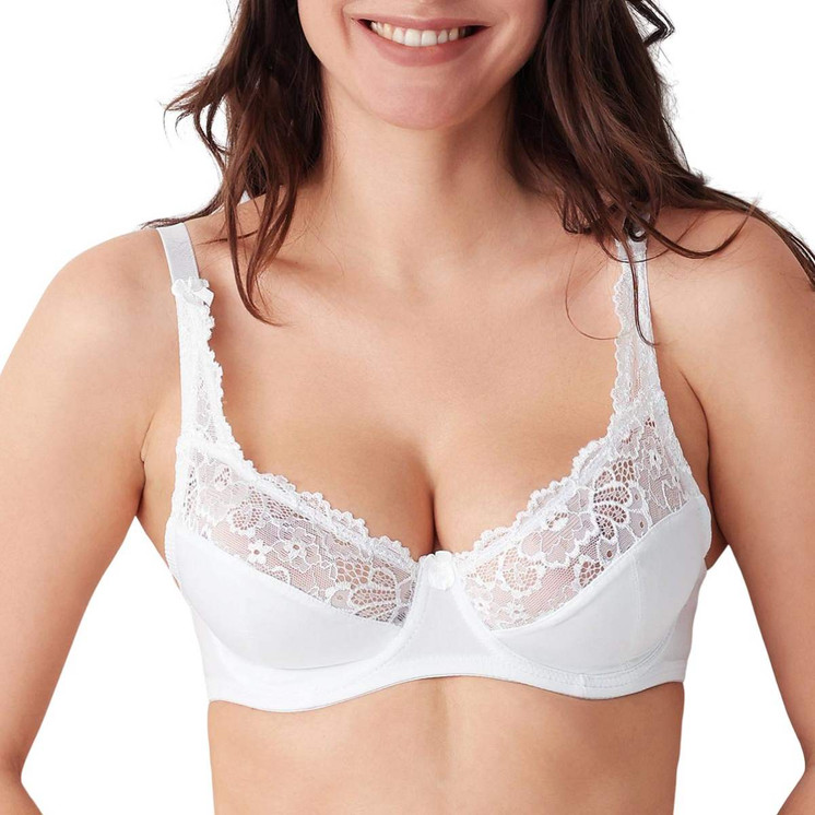 Cotonella Reggiseno con Ferretto in Microfibra con Inserti in Pizzo Aurora - Art. CD055