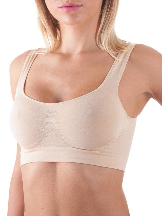 BELLISSIMA Top Imbottito Donna in Microfibra con Coppe removibili  140