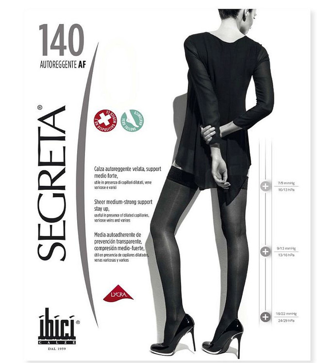 Ibici Segreta Calza Autoreggente 140 den compressione 18/22 mmHg – 24/29 hPa