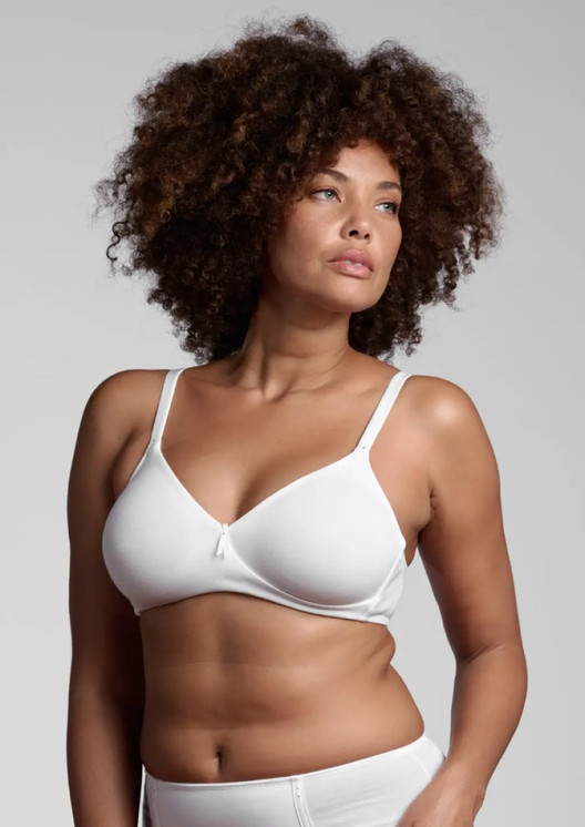Lepel 355 Reggiseno Senza Ferretto Incrociato in Cotone Preformato