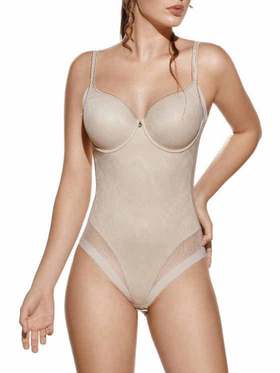 Body Donna Selene Violeta Modellante Con Ferretto - Taglio Laser - Coppa C