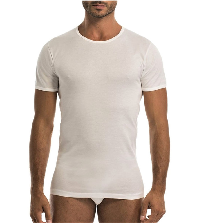 Maglia Uomo Mezza Manica Girocollo Garda 0034 in 100% Cotone Filo di Scozia