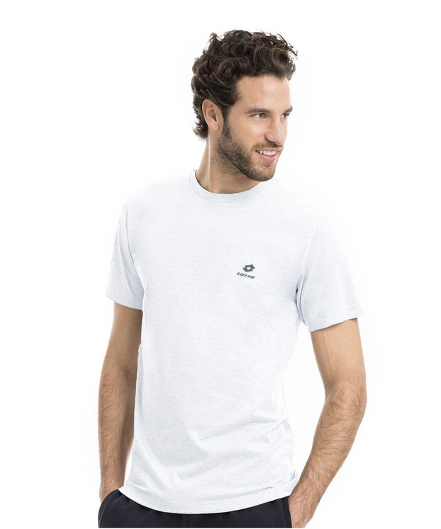 T Shirt Uomo Mezza Manica Sportiva Lotto LA1100 in Cotone Estivo con Logo